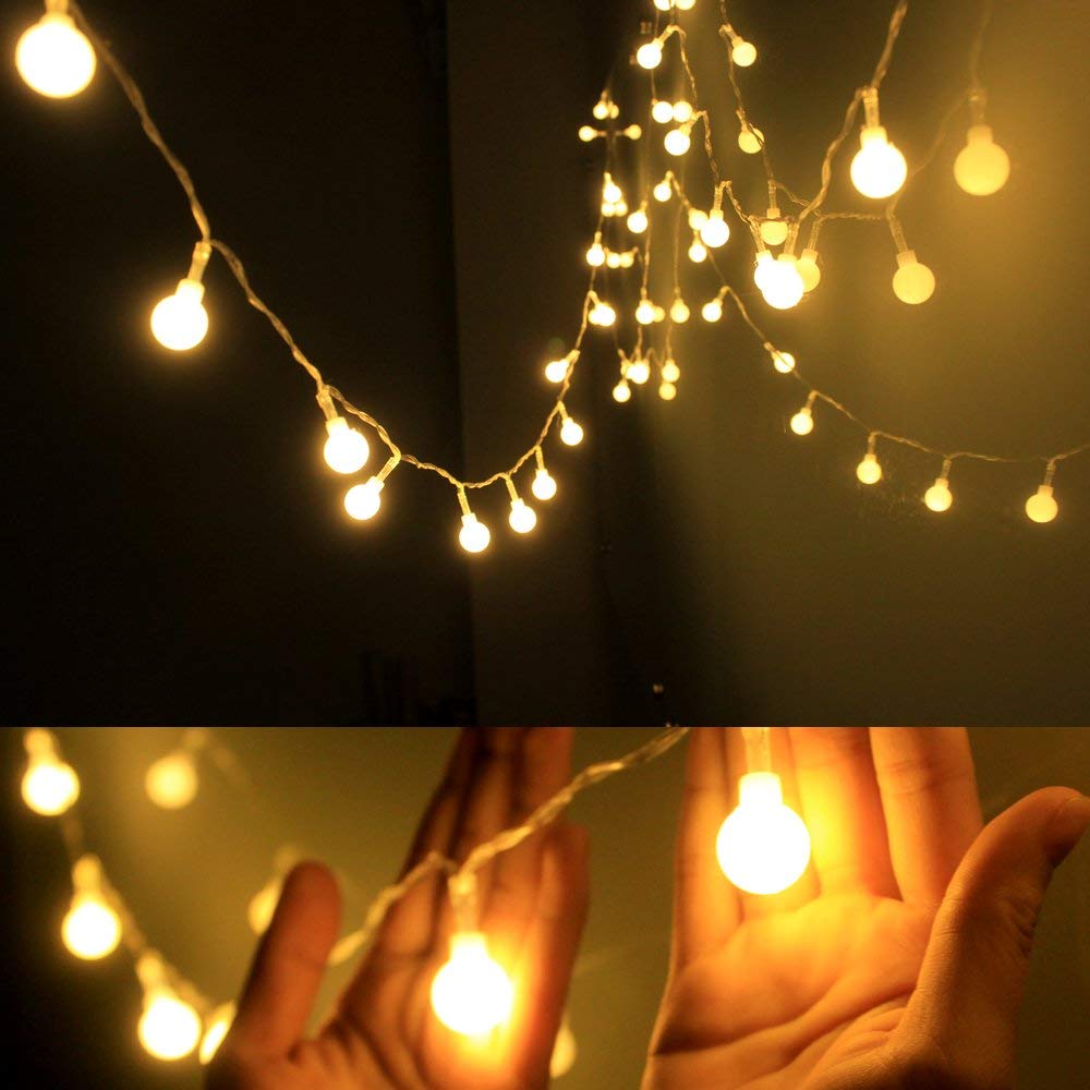 echosari 2 Pack Fairy String Lights Plug in(Cool White), image size:1000x1000