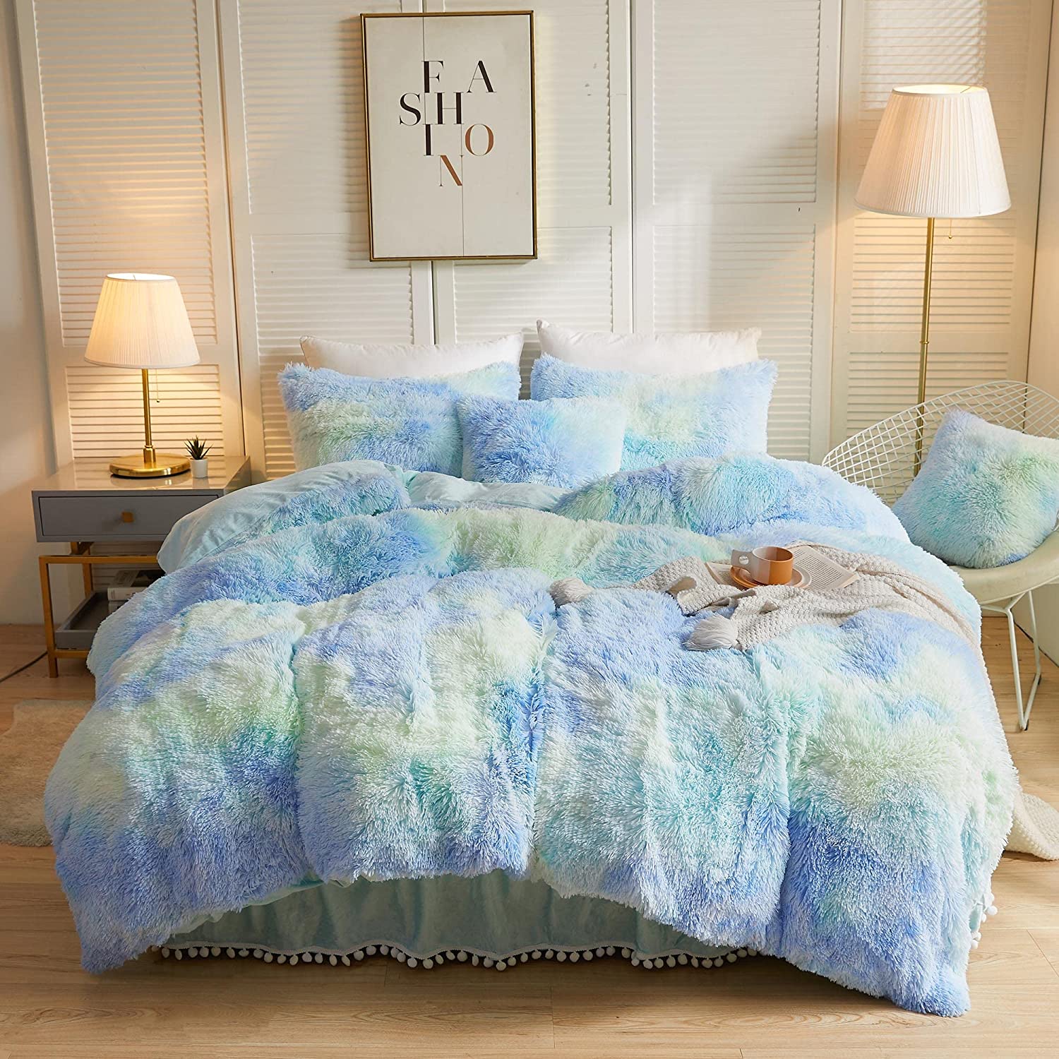 Softy Pom Pom Green Bed Set - Tapestry Girls