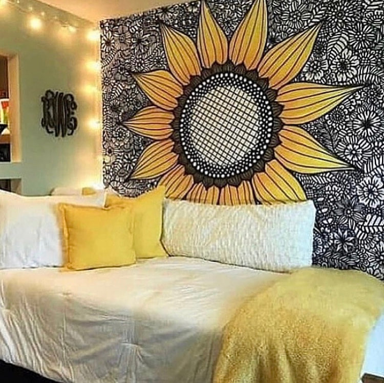 Black and yellow tapestry sale