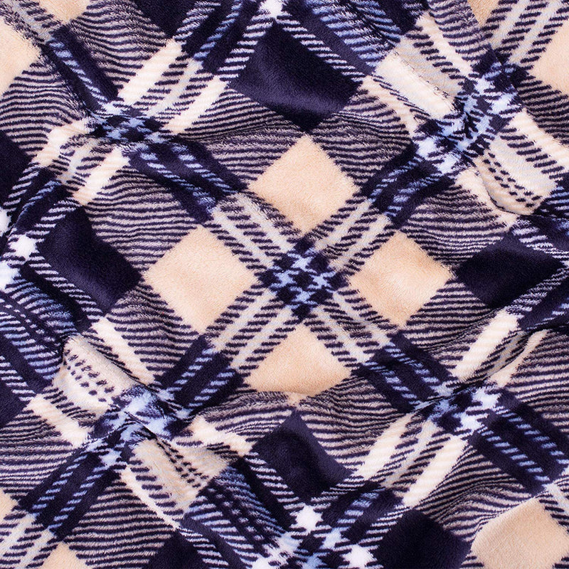 Blue and Yellow Plaid Fleece Blanket - Tapestry Girls