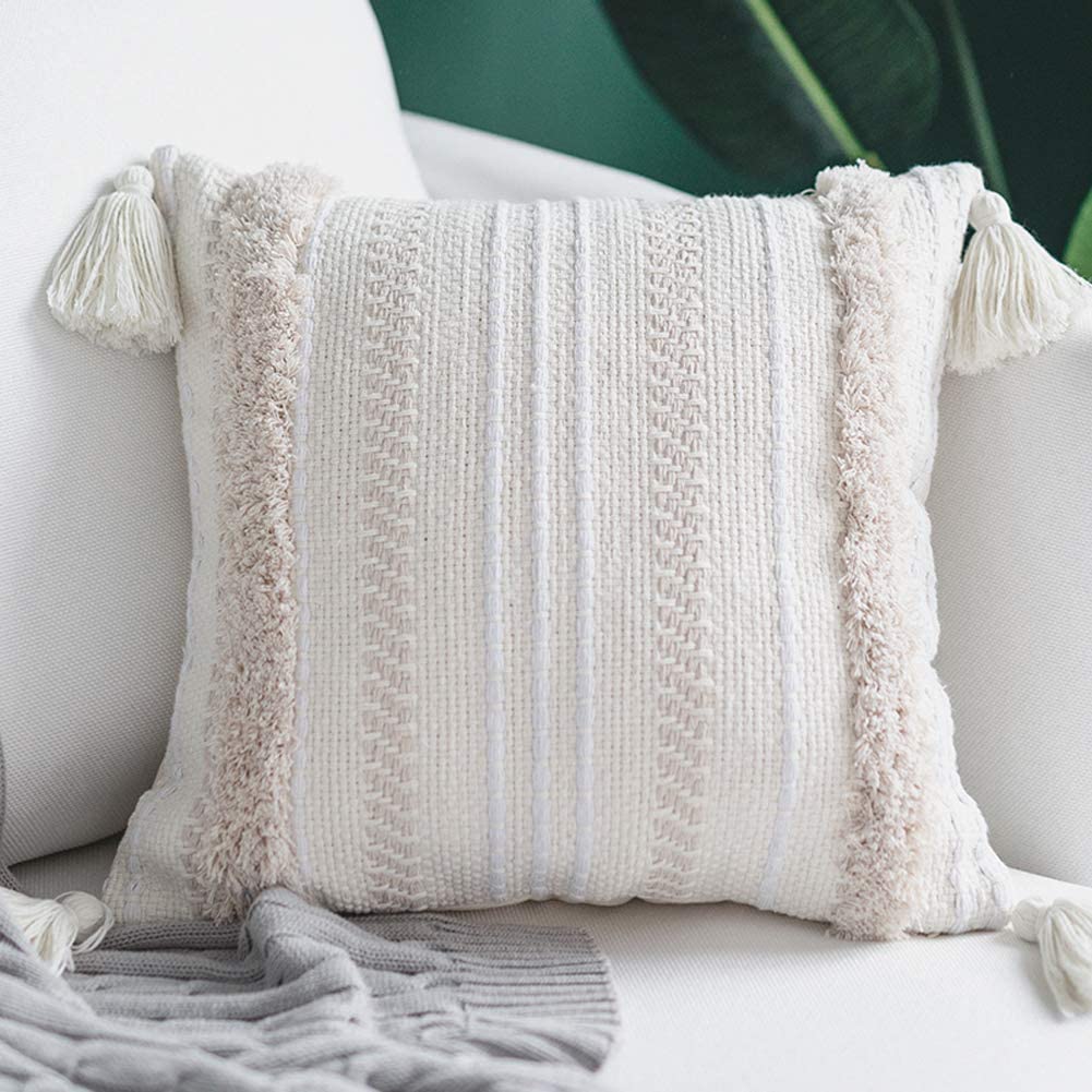 Boho Neutral Tufted Pillows