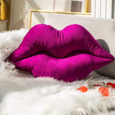 Fuschia Lips Pillow