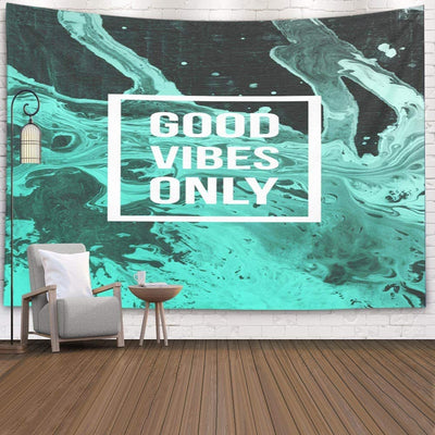 Good Vibes Green Tapestry - Tapestry Girls
