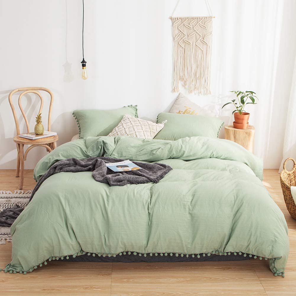 Softy Pom Pom Green Bed Set - Tapestry Girls