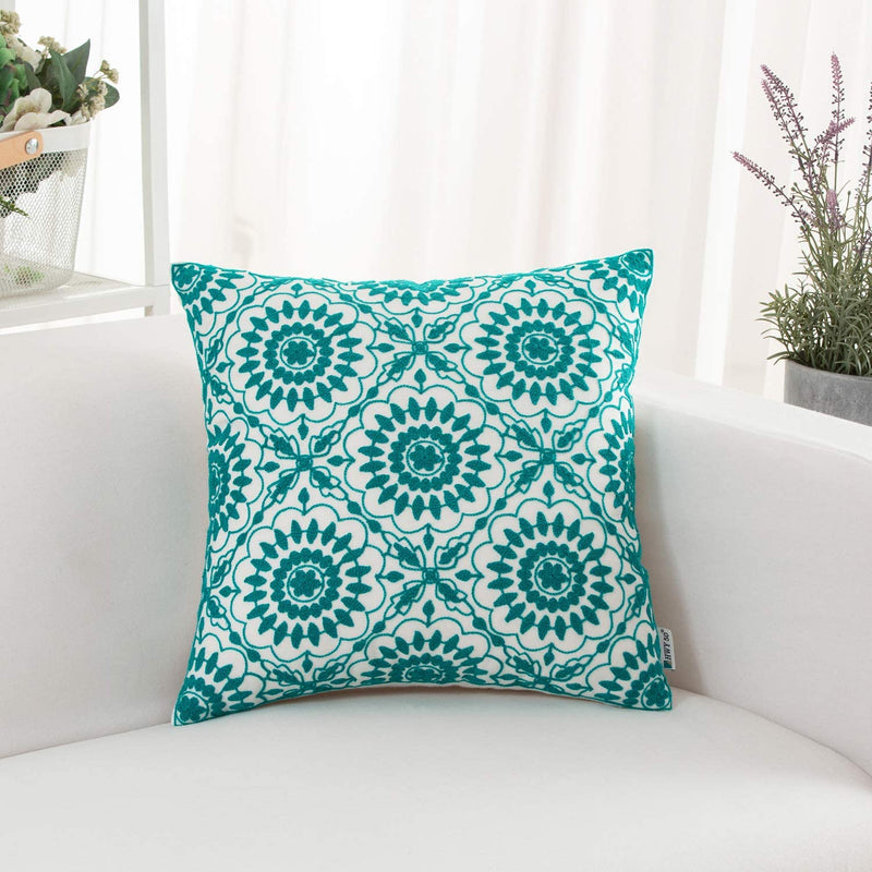 Green Floral Pillow - Tapestry Girls