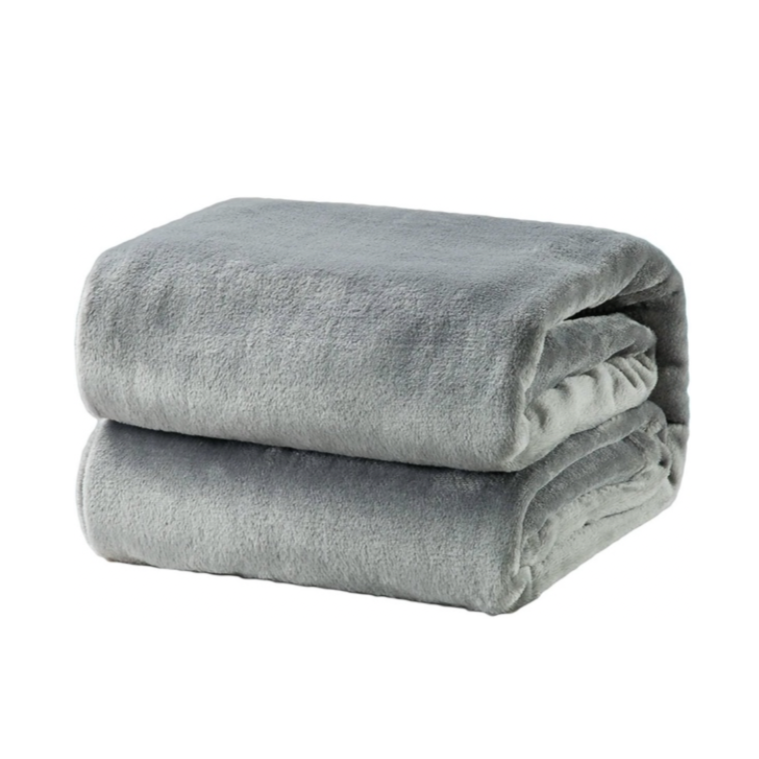 Light grey fleece throw 2025