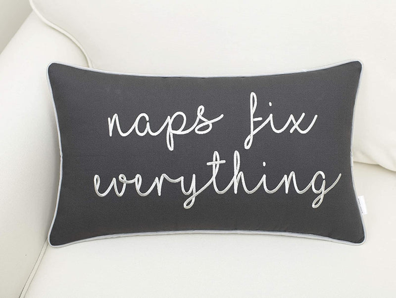 Grey Naps Fix Everything Pillow - Tapestry Girls