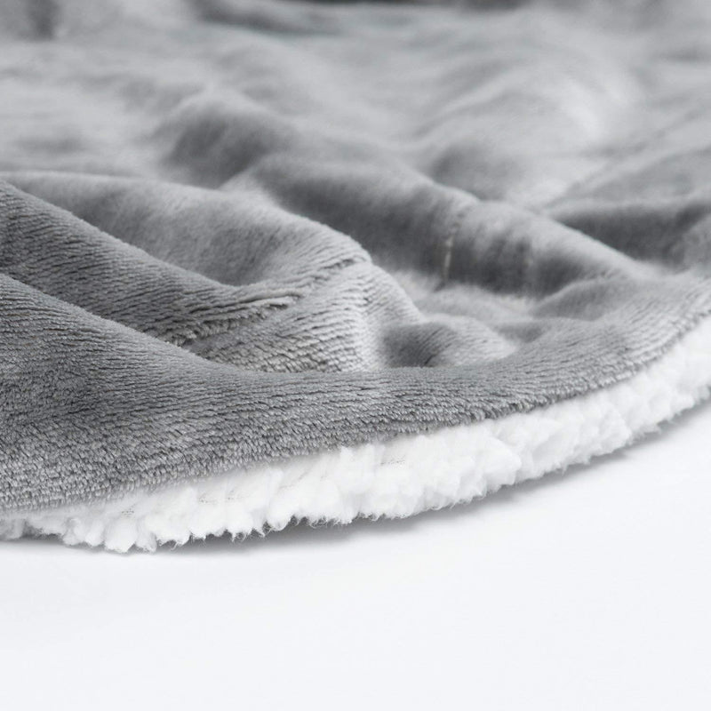 Grey Sherpa Fleece Blanket - Tapestry Girls