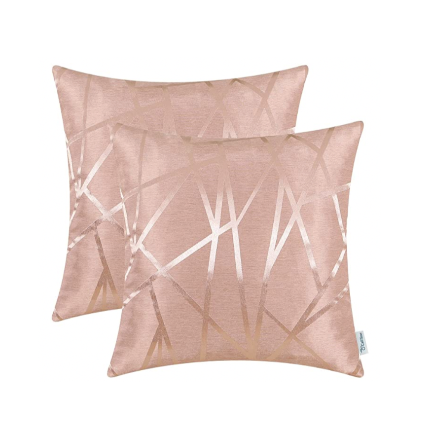 Pillows rose shop gold
