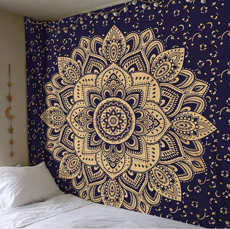 Navy blue discount and gold tapestry