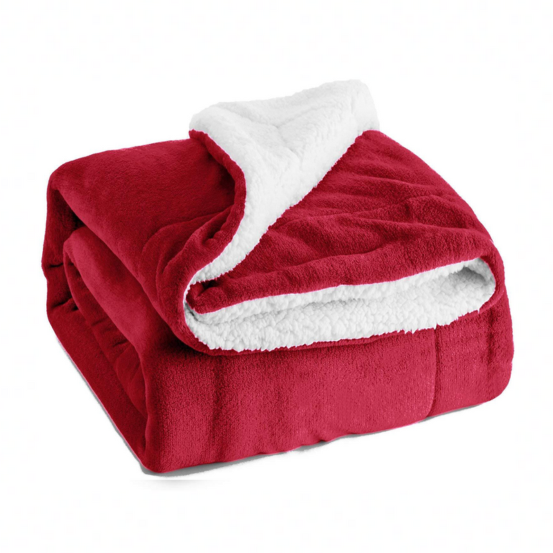 Red Sherpa Fleece Blanket