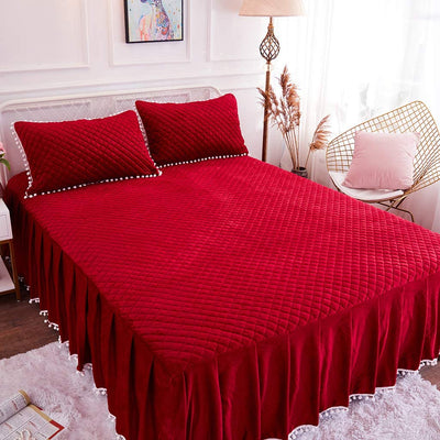 Softy Red Bed Skirt - Tapestry Girls