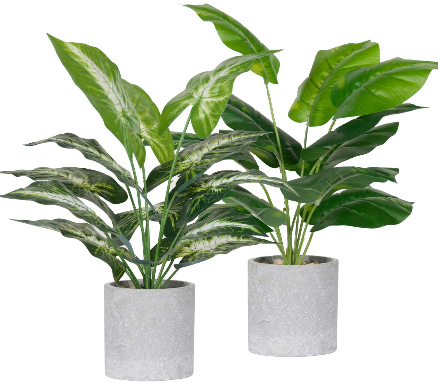 mini fake potted plants Stone Potted Plants 2-Pack