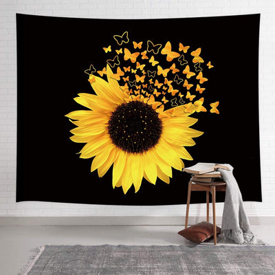 Sunflower Butterfly Tapestry - Tapestry Girls