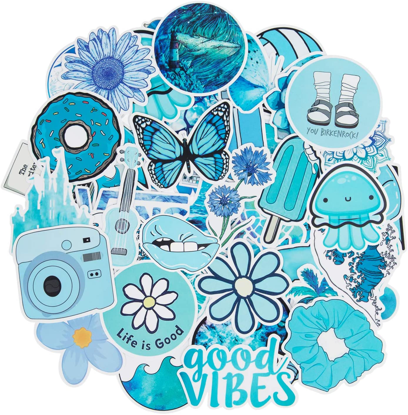Vsco and aesthetic blue sticker pack Sticker for Sale by Pastel