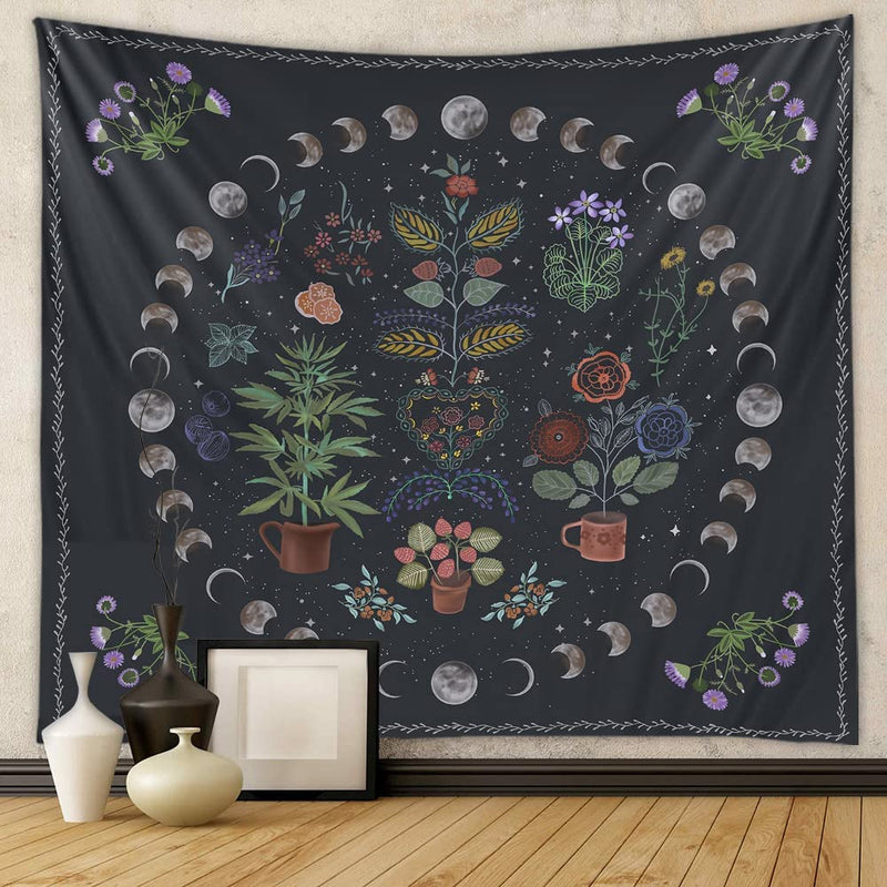 Botanical Moon Tapestry