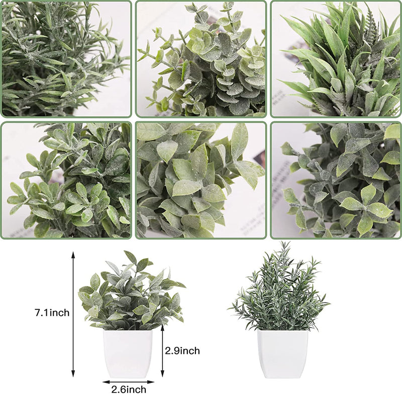 Faux Natural Greenery Plant 6-Pack