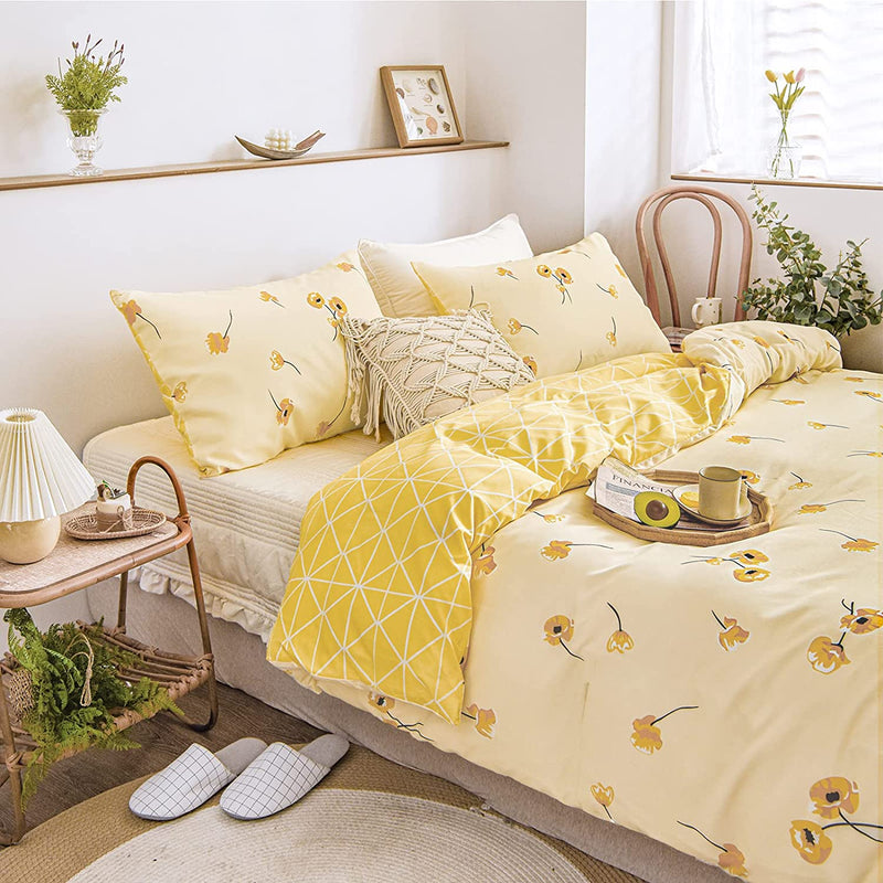 The Floral Yellow Bed Set