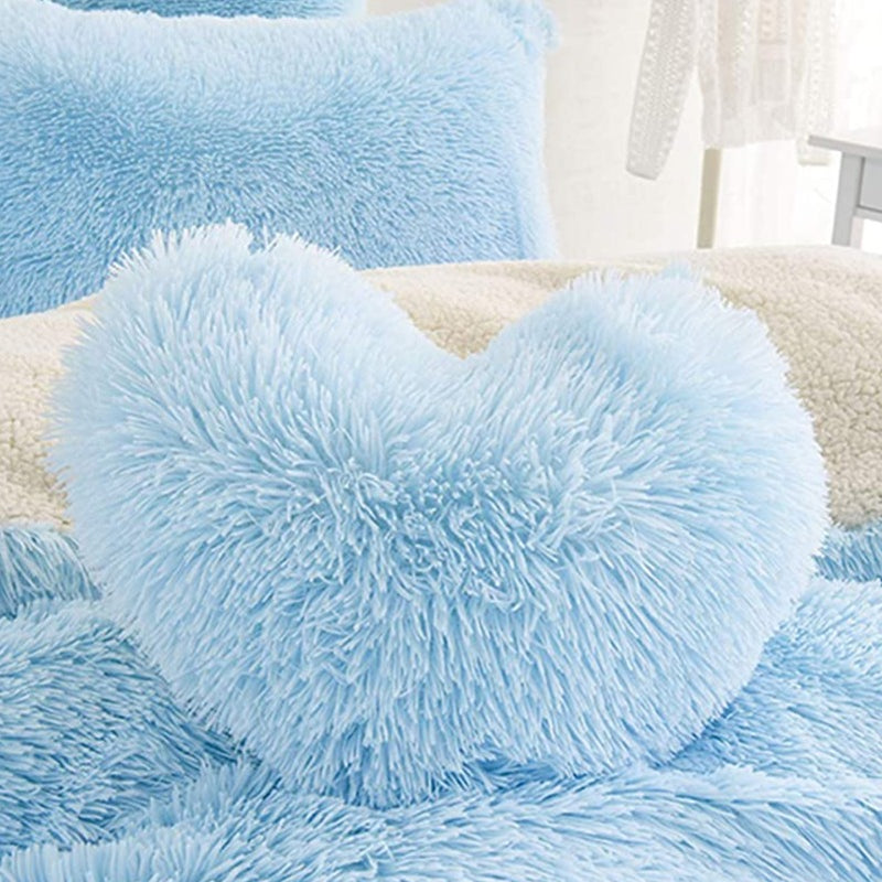 Softy Blue Heart Pillow