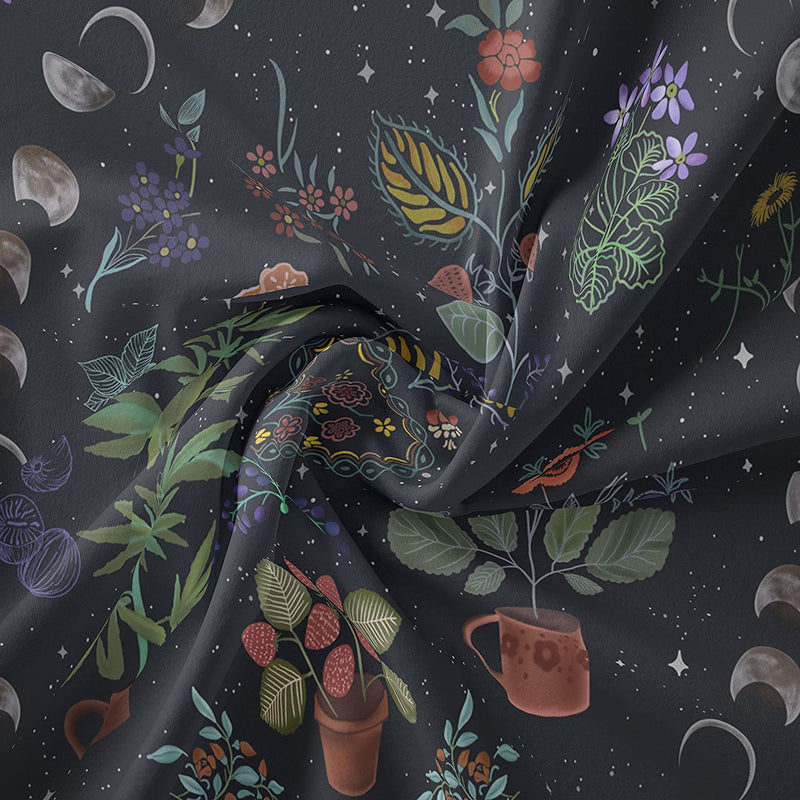 Botanical Moon Tapestry