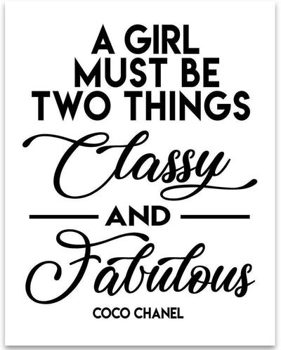 Chanel Classy Girl Poster - Tapestry Girls