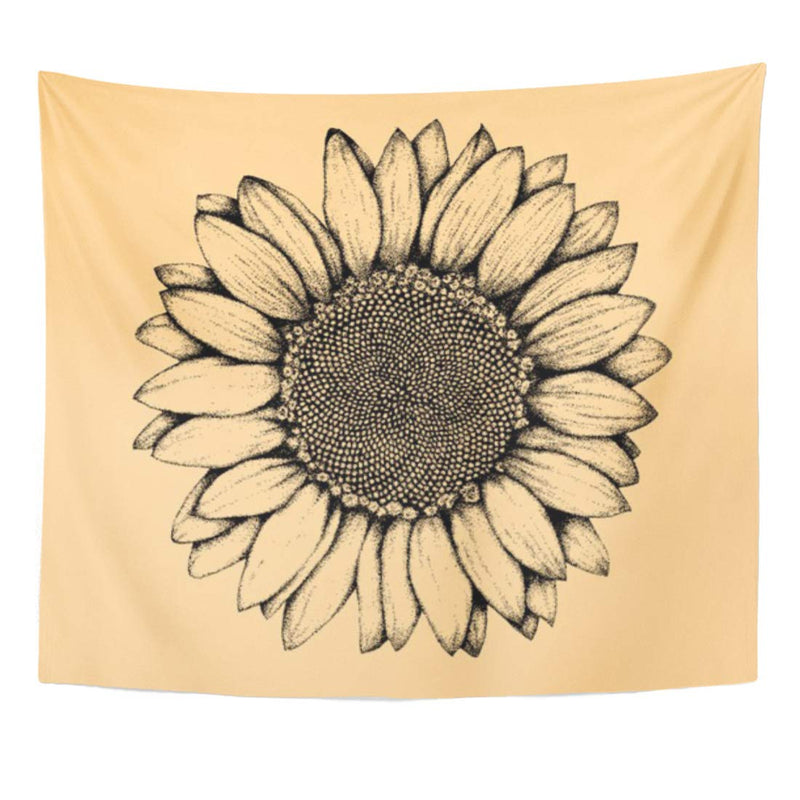 Beige Sunflower Tapestry - Tapestry Girls
