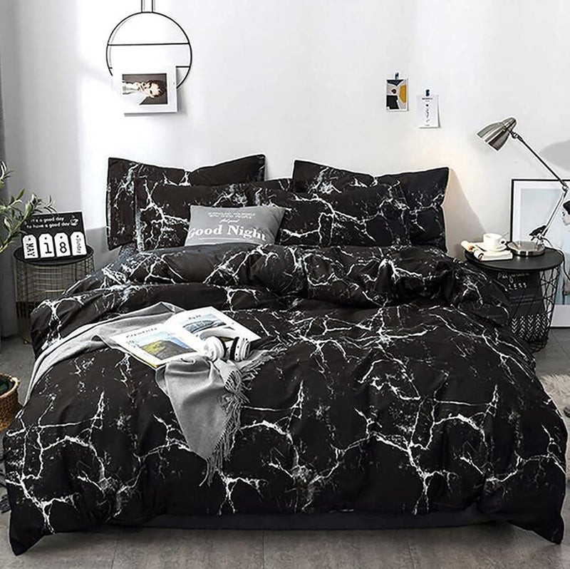 Black Marble Bed Set