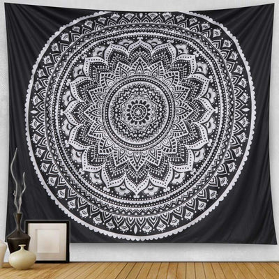Black Mandala Tapestry - Tapestry Girls