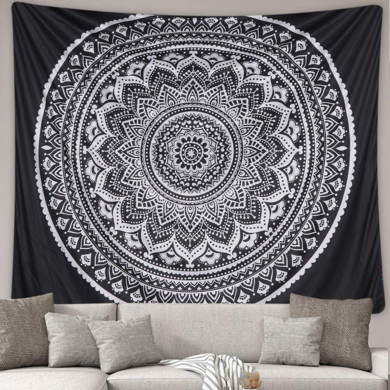 Black Mandala Tapestry - Tapestry Girls