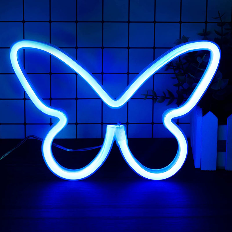 Blue Butterfly Neon Sign