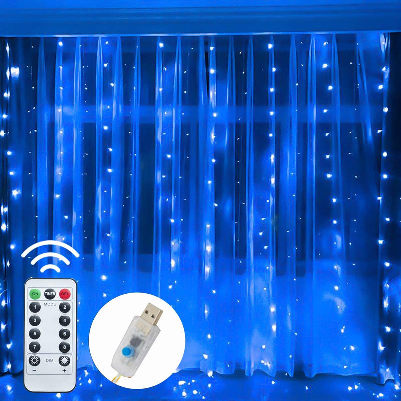 Blue LED Curtain Lights
