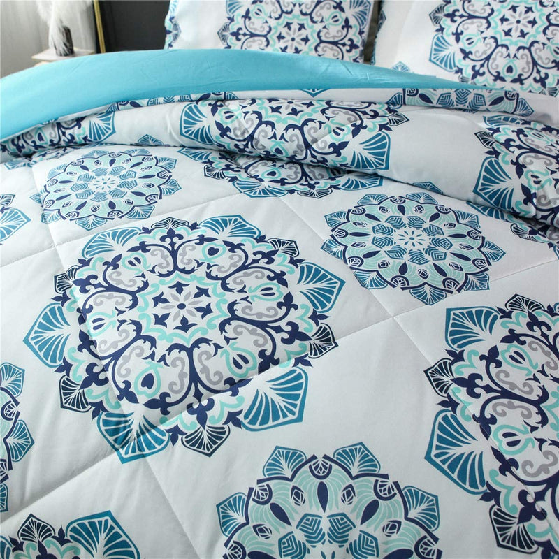 Blue Green Mandala Bedding - Tapestry Girls