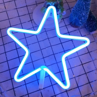 Blue Neon Star - Tapestry Girls