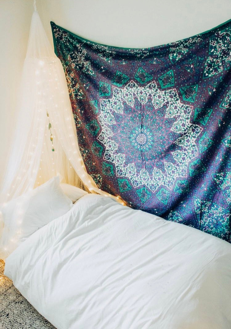 Blue Star Mandala Tapestry - Tapestry Girls