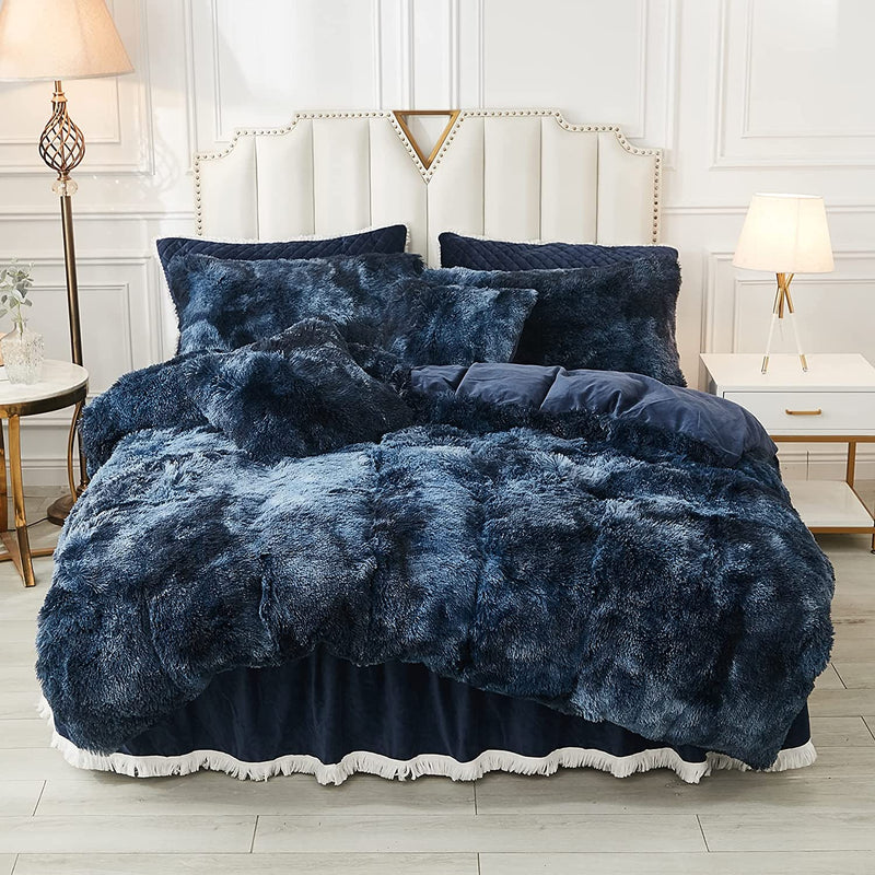 The Softy Marble Blue Bed Set