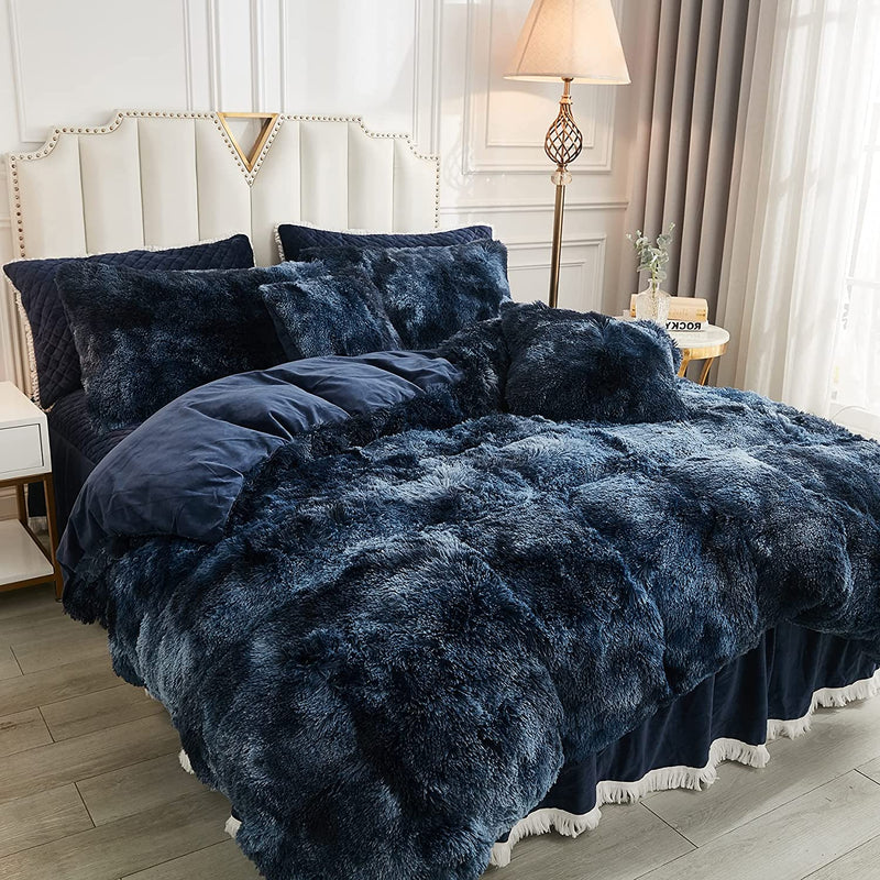 The Softy Marble Blue Bed Set