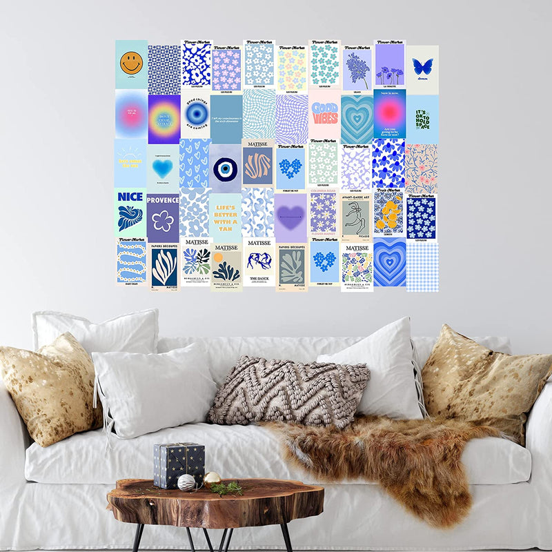 Blue Pastel Wall Collage Kit