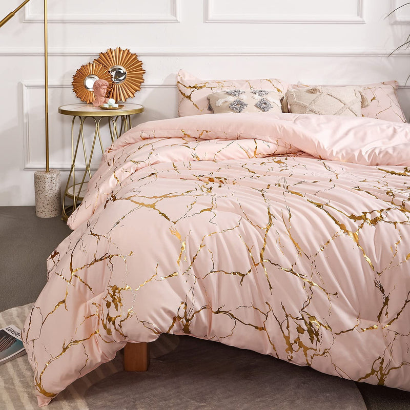 Blush Marble Bed Set