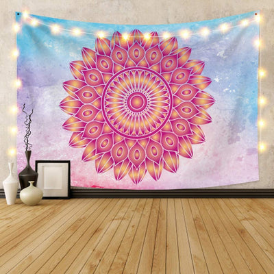 Blush Flower Mandala Tapestry - Tapestry Girls