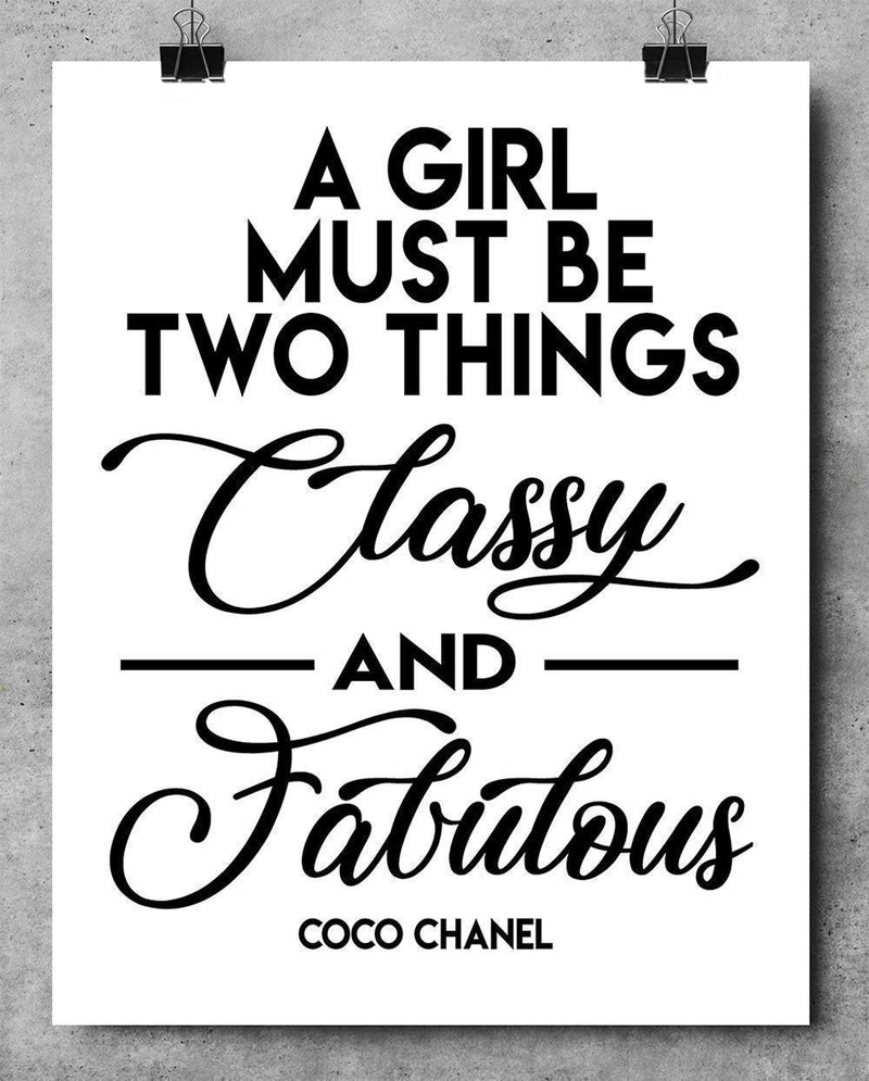 Chanel Classy Girl Poster - Tapestry Girls