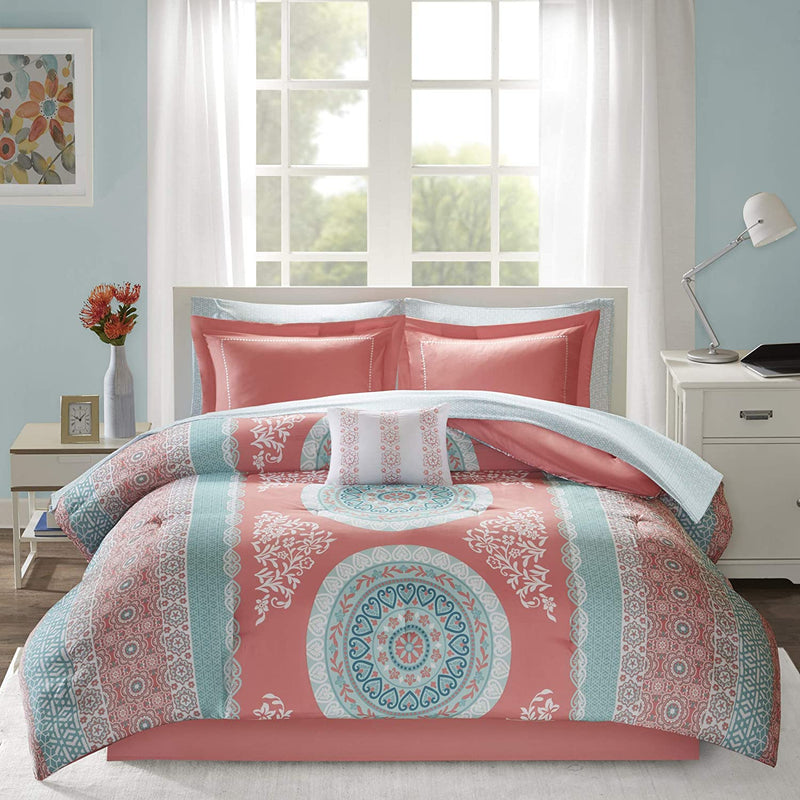 The Floral Paisley Coral Bed Set - Tapestry Girls
