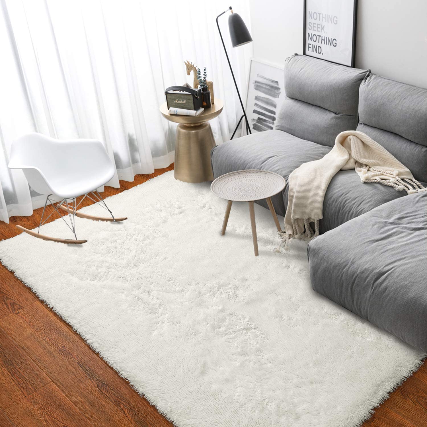 Cream Plush Rug - Fluffy Rugs | Tapestry Girls