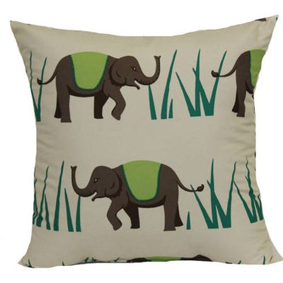 Elephant Green Pillow - Tapestry Girls