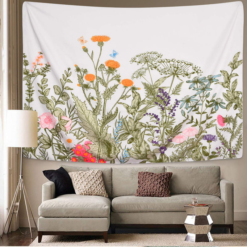 Floral Plants Tapestry - Tapestry Girls