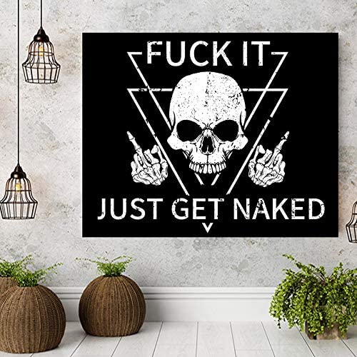 Get Naked Skull Tapestry - Tapestry Girls