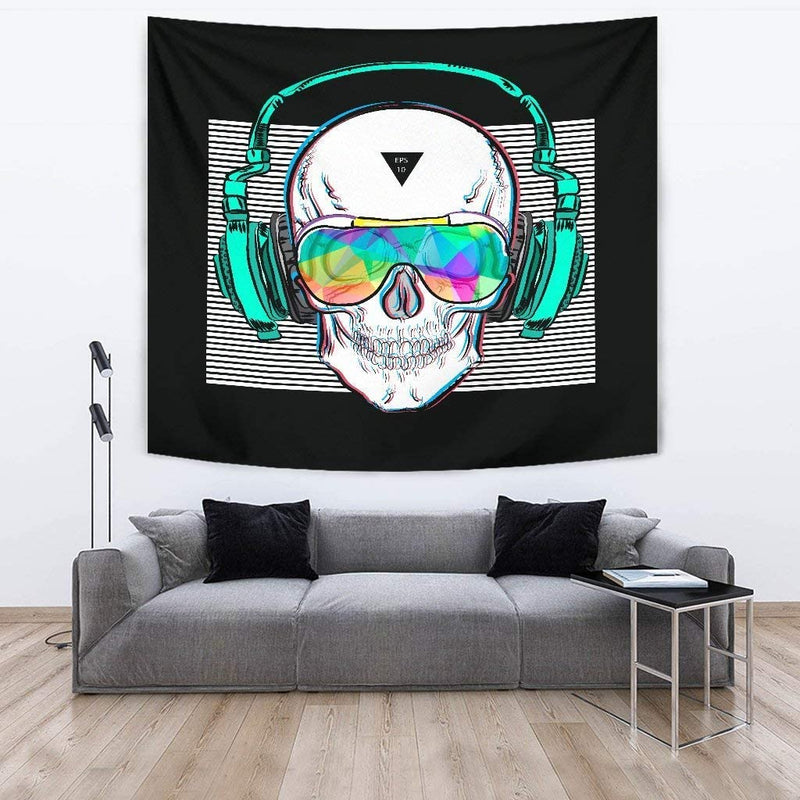 Gamer Skull Tapestry