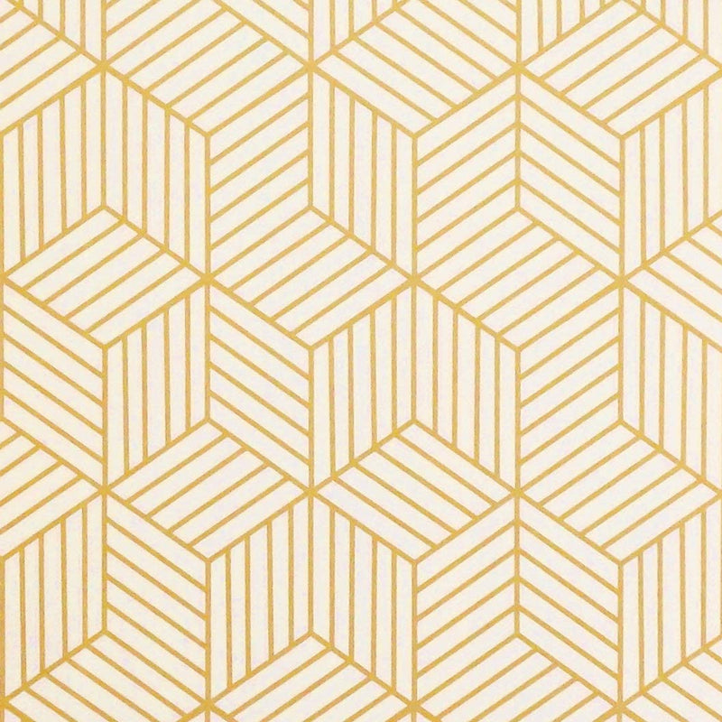 Gold Geometric Removable Wallpaper - Tapestry Girls