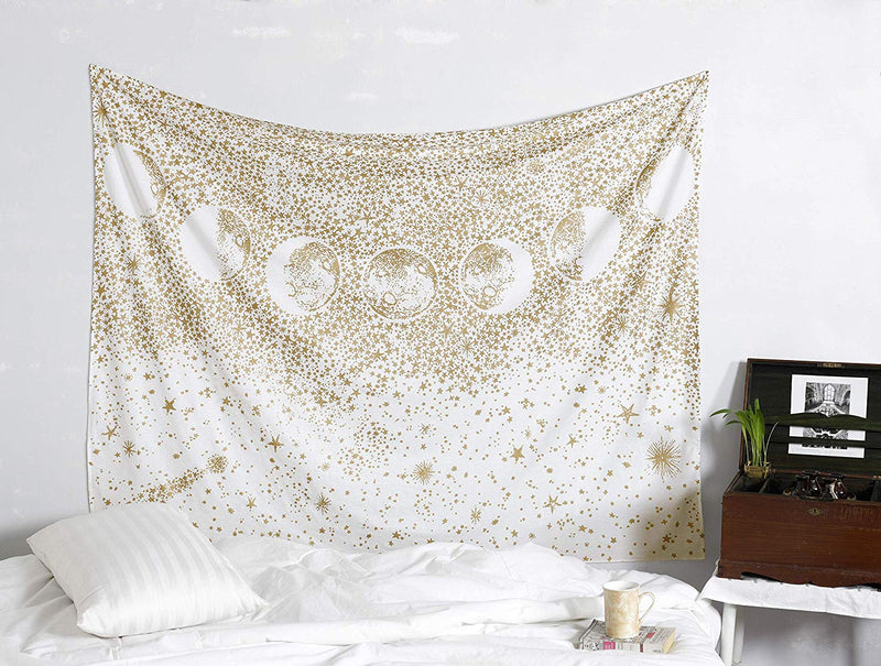 Gold Moon Phase Tapestry - Tapestry Girls