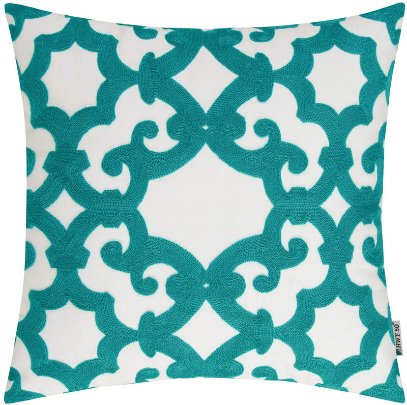 Green Geometric Pillow - Tapestry Girls