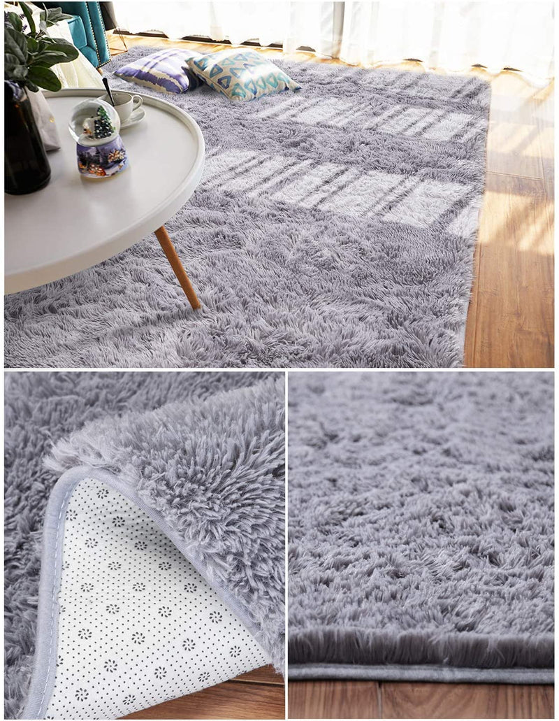 Grey Plush Rug - Fluffy Rugs | Tapestry Girls